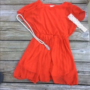 Bright orange/reddish dress